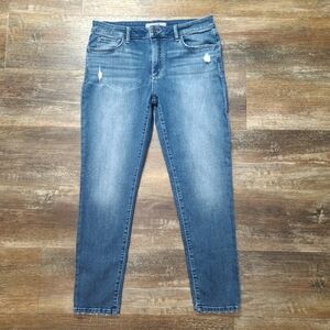 Joes Jeans Womens Skinny Jeans  Size 31  Blue Mid Rise Medium Wash Distress